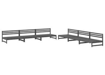 6-cz. zestaw mebli wypoczynkowych szary lite drewno sosnowe WM-3186608
