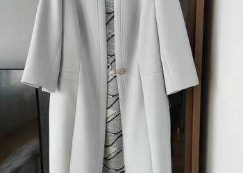 Elegancki dwuczęsciowy komplet ..suknia + płaszczyk na podszewce