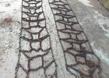 Łańcuchy na koła zimowe leśne 16,9-34 do lasu na lód Zetor 7745 z kolcami