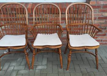 Fotele drewniane 3 sztuki rustykalne (641)