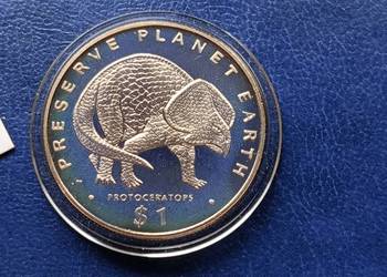 Stare monety 1 dolar 1993 Protoceratops Liberia