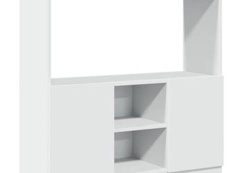 Wysoka szafka biała 92x33x100 cm materiał drewnopochodny WM-855124