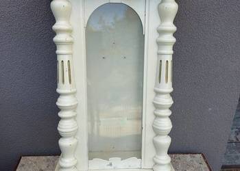 Szafka mała witrynka kapliczka ze skrzyni zegara stara biel 1908r F068