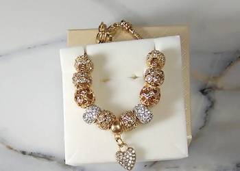 Piękna bransoletka ze stali szlachetnej typu Pandora