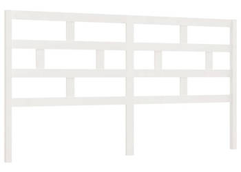 Wezgłowie łóżka białe 206x4x100 cm lite drewno sosnowe WM-814215
