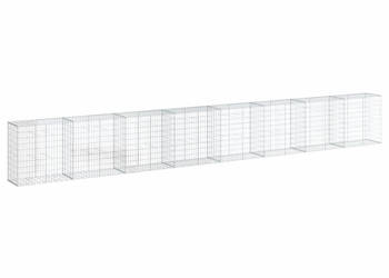 Kosz gabionowy z pokrywą 800x50x100 cm galwanizowane żelazo WM-3295149