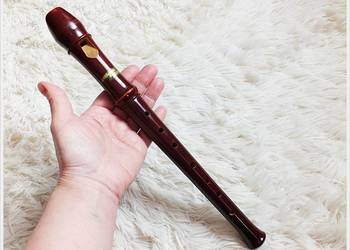 Migma Record Flet prosty drewniany w pudełku Piękny zabytek