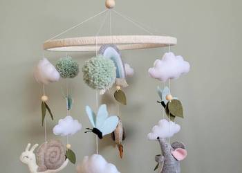 Karuzela do łóżeczka z filcu - miętowa Karuzela do łóżeczka z filcu - miętowa