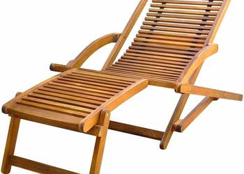 vidaXL Leżak tarasowy z podnóżkiem,(SKU:41806)