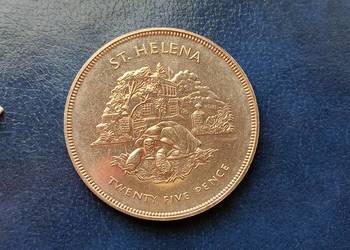 Stare monety 25 pens 1977 Wyspy św Heleny