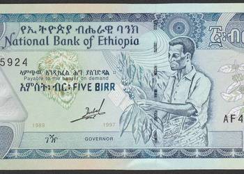 ETIOPIA 5 BIRR 1997 - UNC