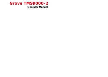 Grove TMS9000-2 żuraw instrukcja obsługi i napraw PL