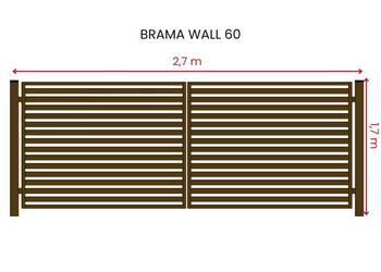 Brama Wall 60 2,7m/1,70m Brązowy
