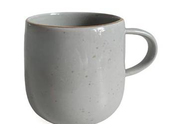 Ceramiczny kubek szary nakrapiany 450 ml NOWY