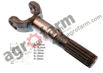 Półoś przedniego mostu Massey Ferguson 6130, 6140