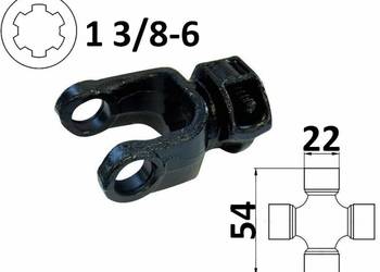 Widłak ciągnikowy 1 3/8-6, na krzyżak 22x54 mm 85021