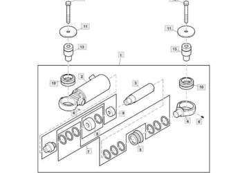 John Deere 8245R 8270R 8295R 8320R 8335R 8345R 8370R 8400R - siłownik hydr…