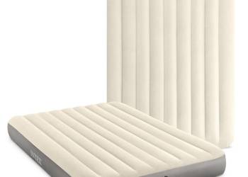 Dwuosobowy materac dmuchany welurowy łóżko 152x203x25 cm INTEX 64103