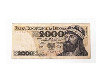 Polska PRL 2000 zł 1979 rok seria AU Polska PRL 2000 zł 1979 rok seria AU