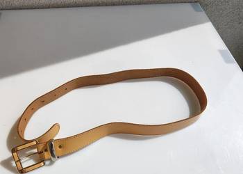 Pasek damski skórzany beżowy 90 cm x 3 cm