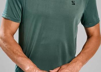 zielona koszulka sportowa męską typu active Sinsay