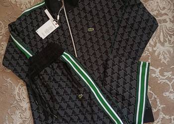 Komplet męski Lacoste Monogram - kolor czarny, rozmiar S, topowy