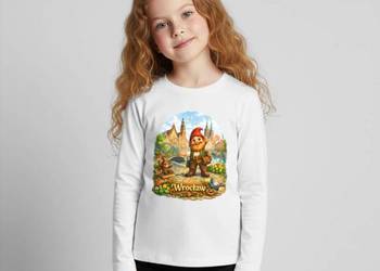 Ekologiczna dziecięca koszulka z długim rękawem Premium Wrocław