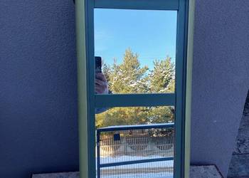 Szafka lustro ze skrzyni starego zegara 1923r ciemna zieleń F039