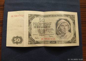 Banknot 50 złotych Seria BH