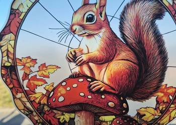 Naklejka świąteczna witrażowa jesienna na okno szybę dekoracja ozdoba okien