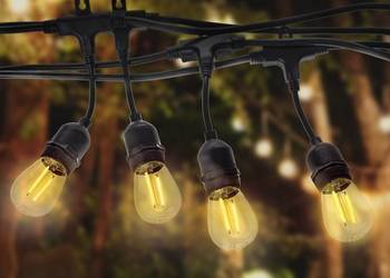 GIRLANDA 10 METRÓW Z ŻARÓWKĄ FILAMENTOWĄ 10x1,5W