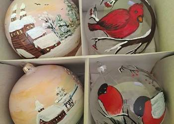 Bombki szklane ręcznie malowane