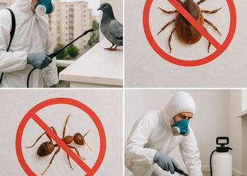 Balkony, dezynfekcja po gołębiach, ptakach, Wrocław, założenie siatki