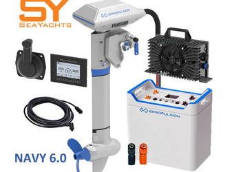 Silnik zaburtowy ePropulsion NAVY 6.0 KOMPLET MANETKA + BATERIA + ŁADOWARKA