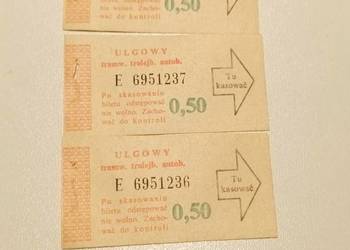 Bilet MPK Łódź (E) 50gr z PRL-u