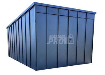 Garaż blaszany 3×5 m – brama dwuskrzydłowa blacha na rąbek GP740