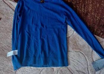 NOWA Śliczna ciepła niebieska bluzka damska