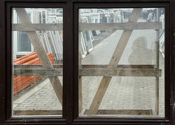 OKNA KacprzaK 201X140 OKNO Używane Plastikowe PCV Orzech