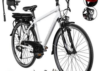 Rower Elektryczny Męski Trekkingowy 28 250W ALU Shimano Acera Amortyzacja