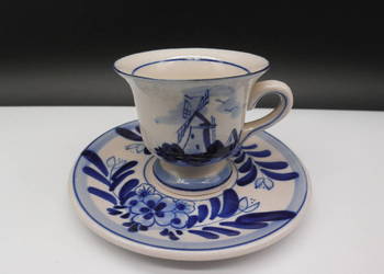 Filiżanka espresso/mokka– Ręcznie Malowana Delft Blue – Vintage Holandia