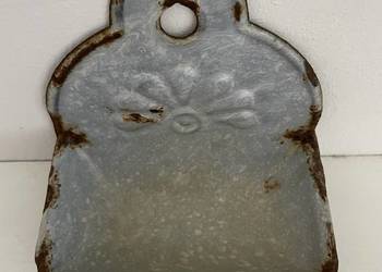 Stara mydelniczka metalowa emaliowana PRL