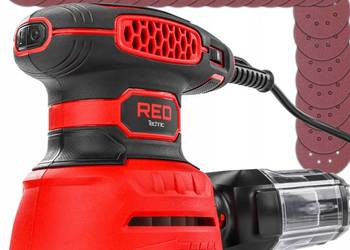 Szlifierka mimośrodowa 1100W 125mm RED TECHNIC + 24 papiery