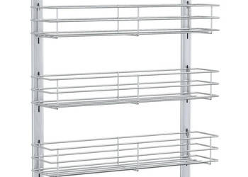 3-poziomowy wysuwany kosz druciany srebrny 47x155x555 cm WM-50968