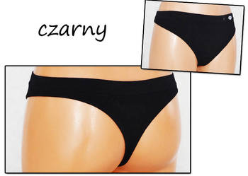Czarne stringi bezszwowe