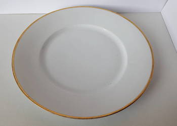 Porcelanowa patera / duży talerz (31,5 cm) ze złoceniami OHME, porcelana