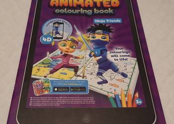 Animated colouring book, Ninja friends (Kolorowanki, Książeczki dla dzieci)