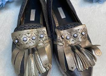 Buty skórzane mokasyny 37