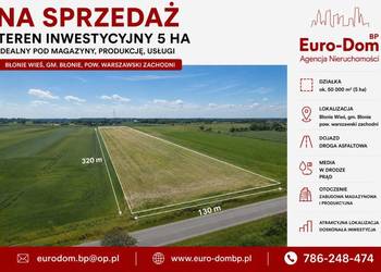 Pod magazyny 5ha Błonie k/Warszawy