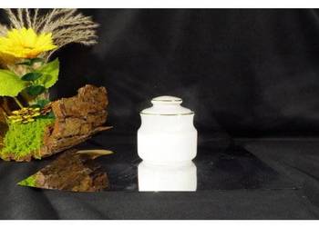 Porcelanowy pojemnik kuchenny Wawel ze złoceniami vintage PRL