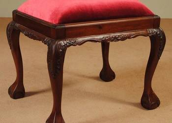 Nowy stylowy Taboret rzeźbiony Pufa Chippendale 78206/78360